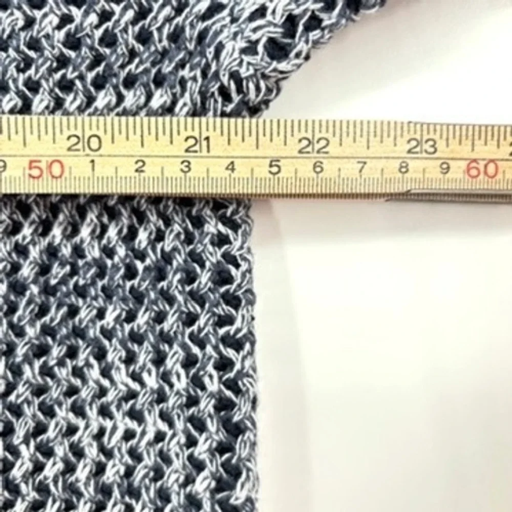 NWT Banana Republic Open Knit Ombre Cotton Pullover Sweater Blue Gray‎ Size XL